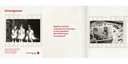 Cover und Inhalt Broschüre «Unvergessen»
